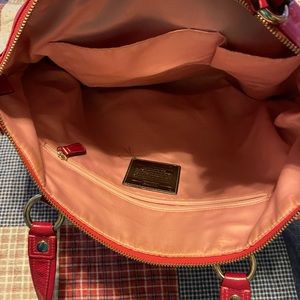 Large pink Coach purse